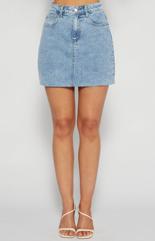 RAW EDGE MINI SKIRT